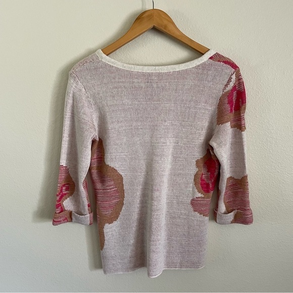 NWT NIC+ZOE Floral Sweater Lightweight Pink Multi Size Small - Picture 6 of 9